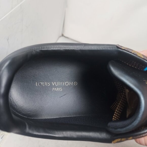 Louis Vuitton MENS Low Top Luxembourg LV Monogram Brown Sneaker - Picture 6 of 10